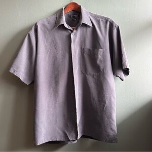 Stock | Grey Button-Down Short Sleeve Shirt
